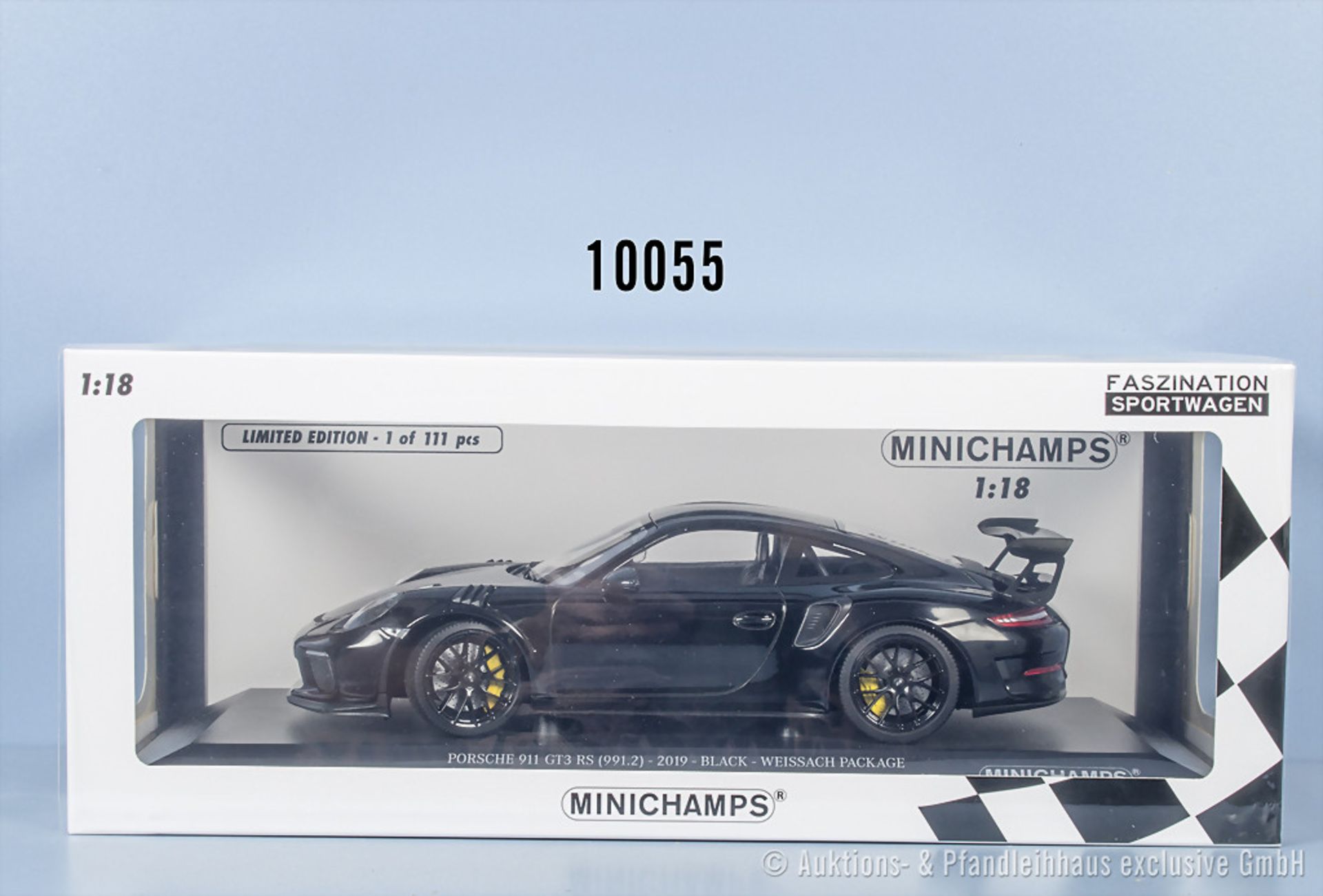 Minichamps Faszination Sportwagen Porsche 911 GT3 RS (991.2) - 2019 - Black - Weissach ...