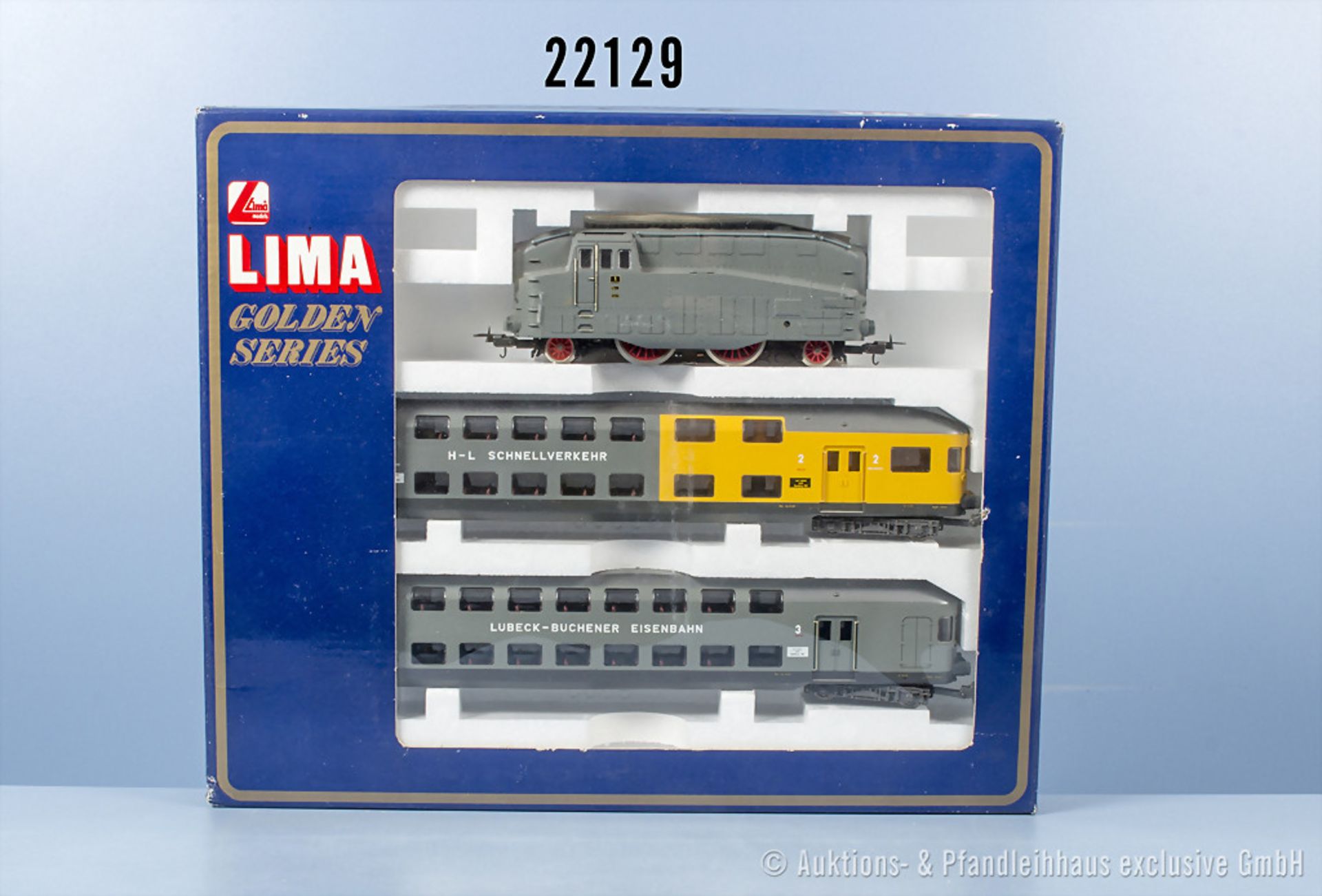 Lima H0 149803 Personenzugset mit Stromlinien-Tenderlok der LBE, BN 1 und 1 2-teiliger ...