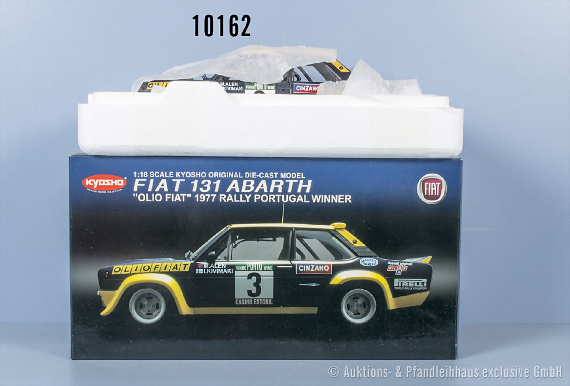 Kyosho No. 08372B Fiat 131 Abarth "Olio Fiat" 1977 Rally Portugal Winner, Metall, 1:18, ...