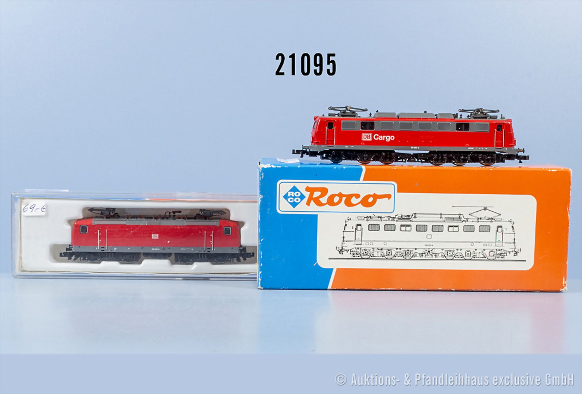 2 Roco Spur N Lokomotiven, dabei 23278 E-Lok der DB, BN 143 921-5 und 23291 E-Lok der ...