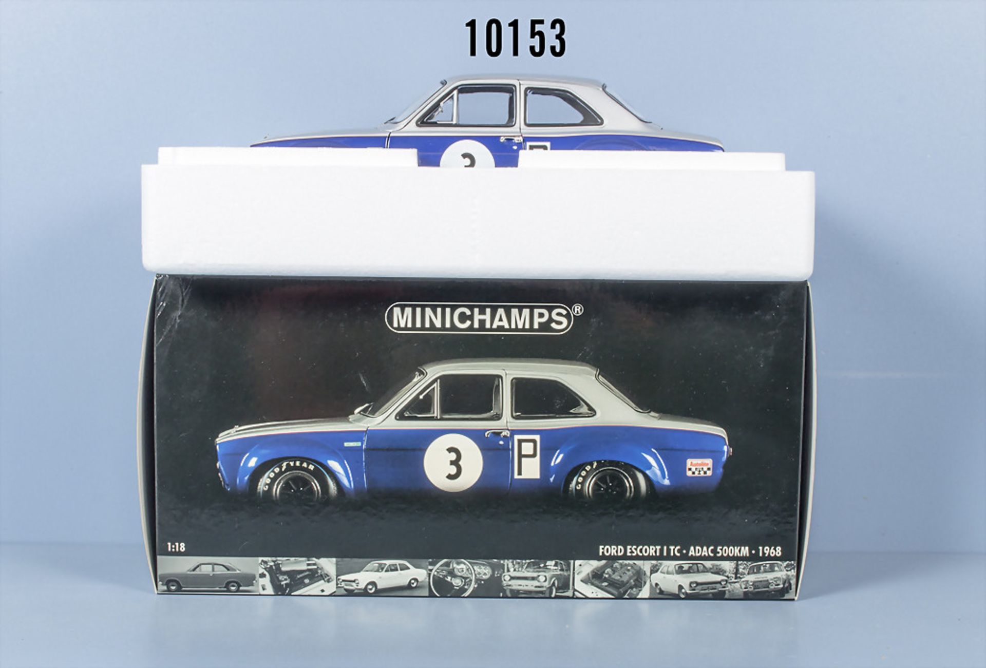 Minichamps Ford Escort I TC - ADAC 500 KM - 1968, Metall, 1:18, Z 0, ...