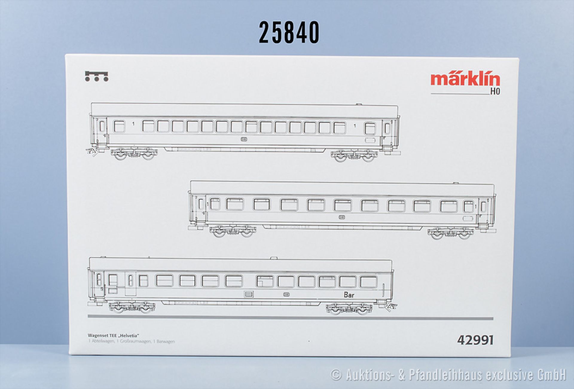 Märklin H0 42991 Wagenset "Helvetia", Z 1 in OVP, 1 Wagen mit minimalen ...