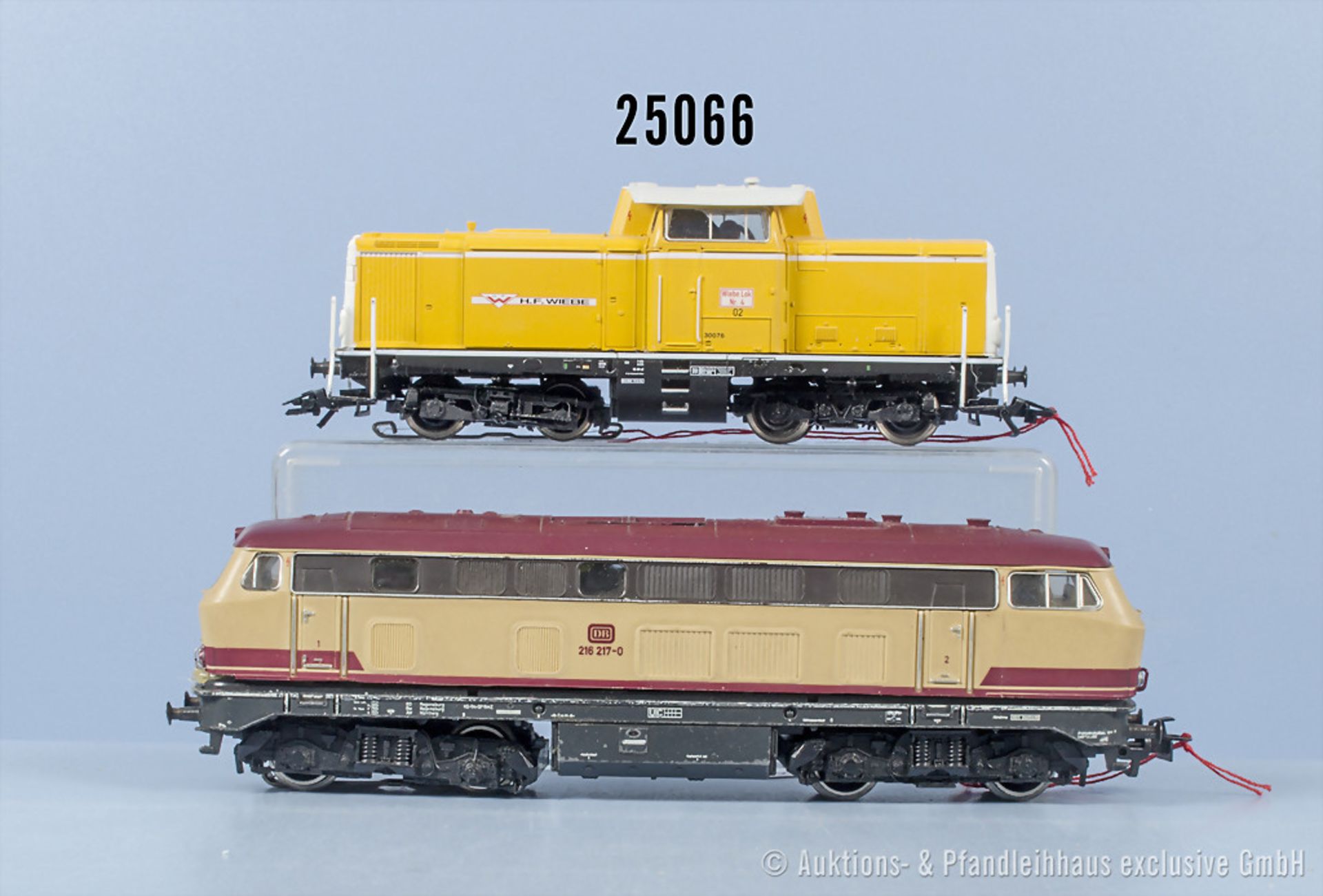 2 Märklin H0 Lokomotiven, dabei digital Diesellok der H.F. Wiebe, BN 02 und Diesellok ...