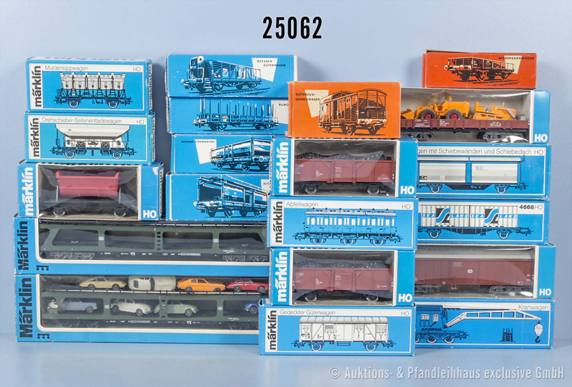 20 Märklin H0 Wagen, dabei 4004, 4074, 4084, 4413, 2 x 4431, 4460, 4474, 4503, 4601, ...