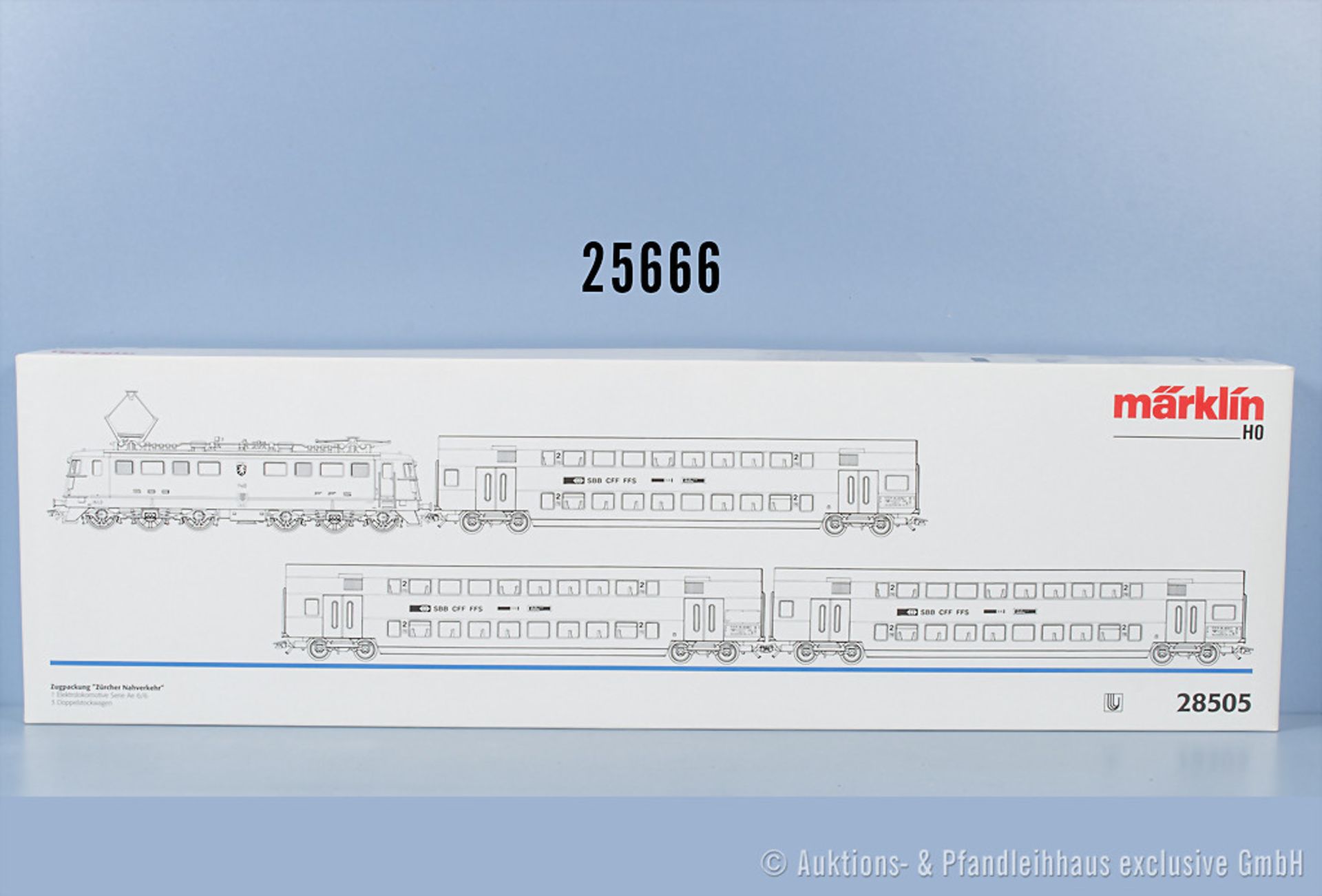 Märklin Delta digital H0 Zugset Zürcher Nahverkehr, mit E-Lok der SBB, BN 11432 und 3 ...