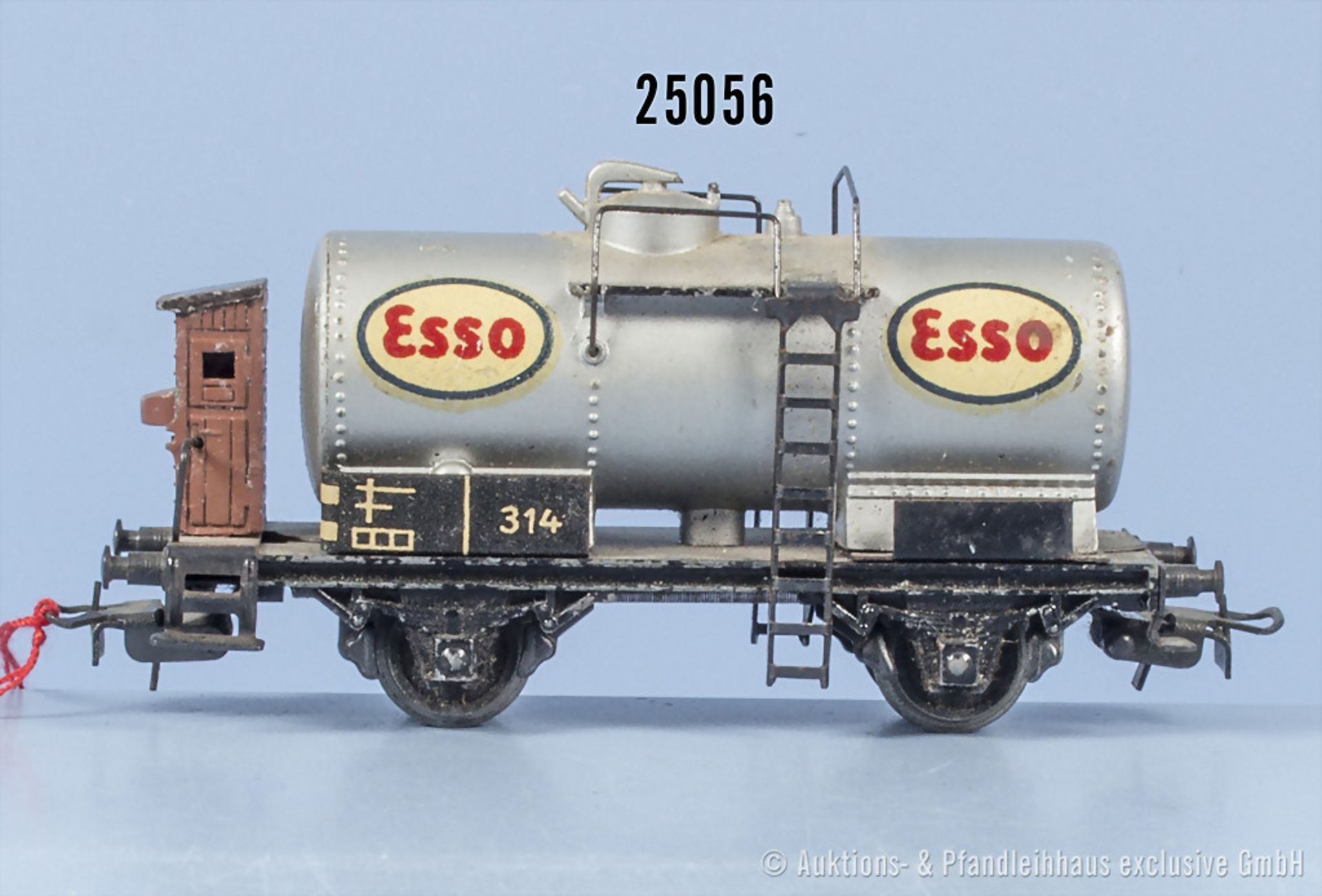 Märklin H0 314 E Typ 6 Kesselwagen, Z 3, verschmutzt, mit Lackfehlern, Flügelmutter des ...