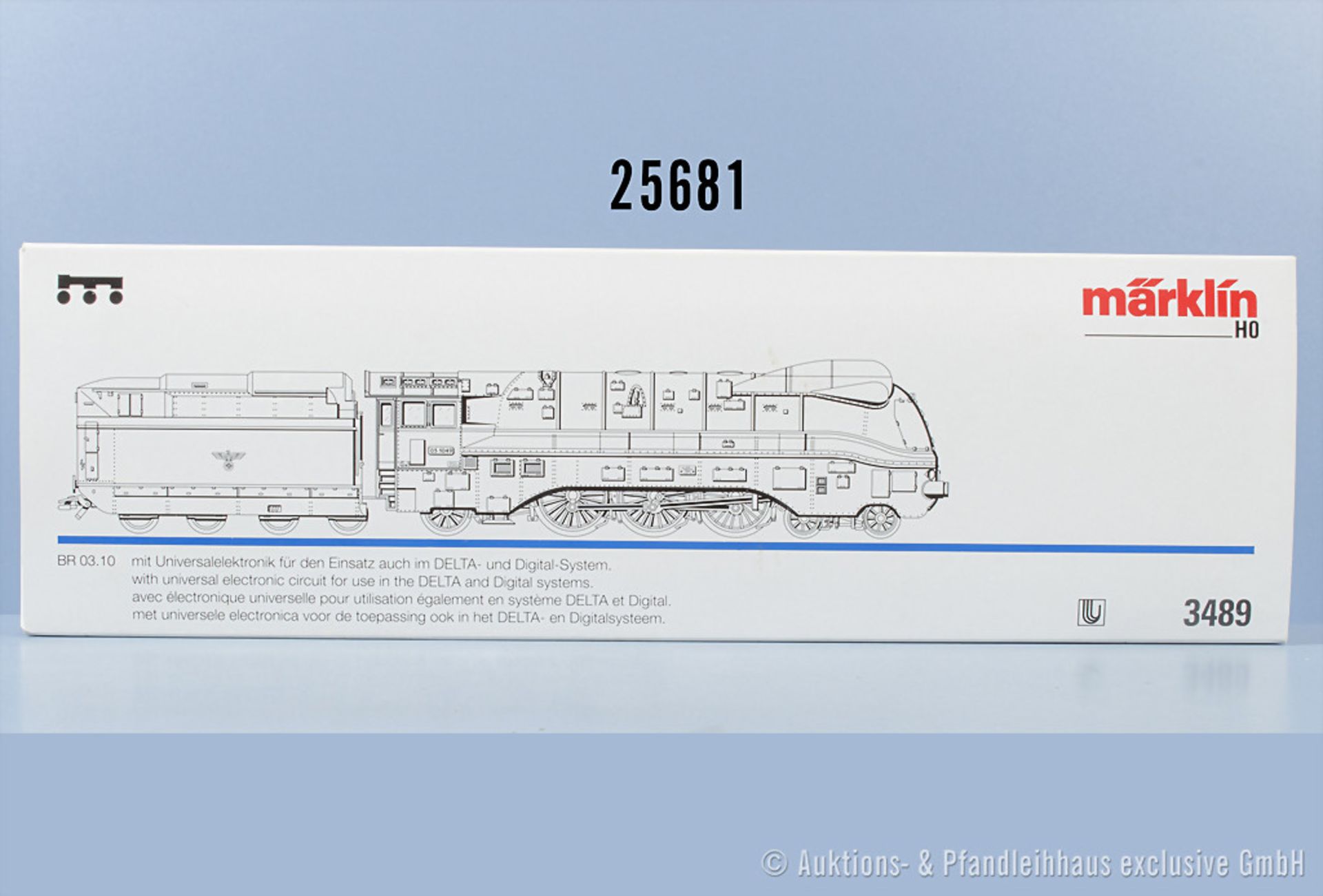 Märklin Delta digital H0 3489 Stromlinien-Schlepptenderlok der DB, BN 03 1049, Z 0-1, in ...