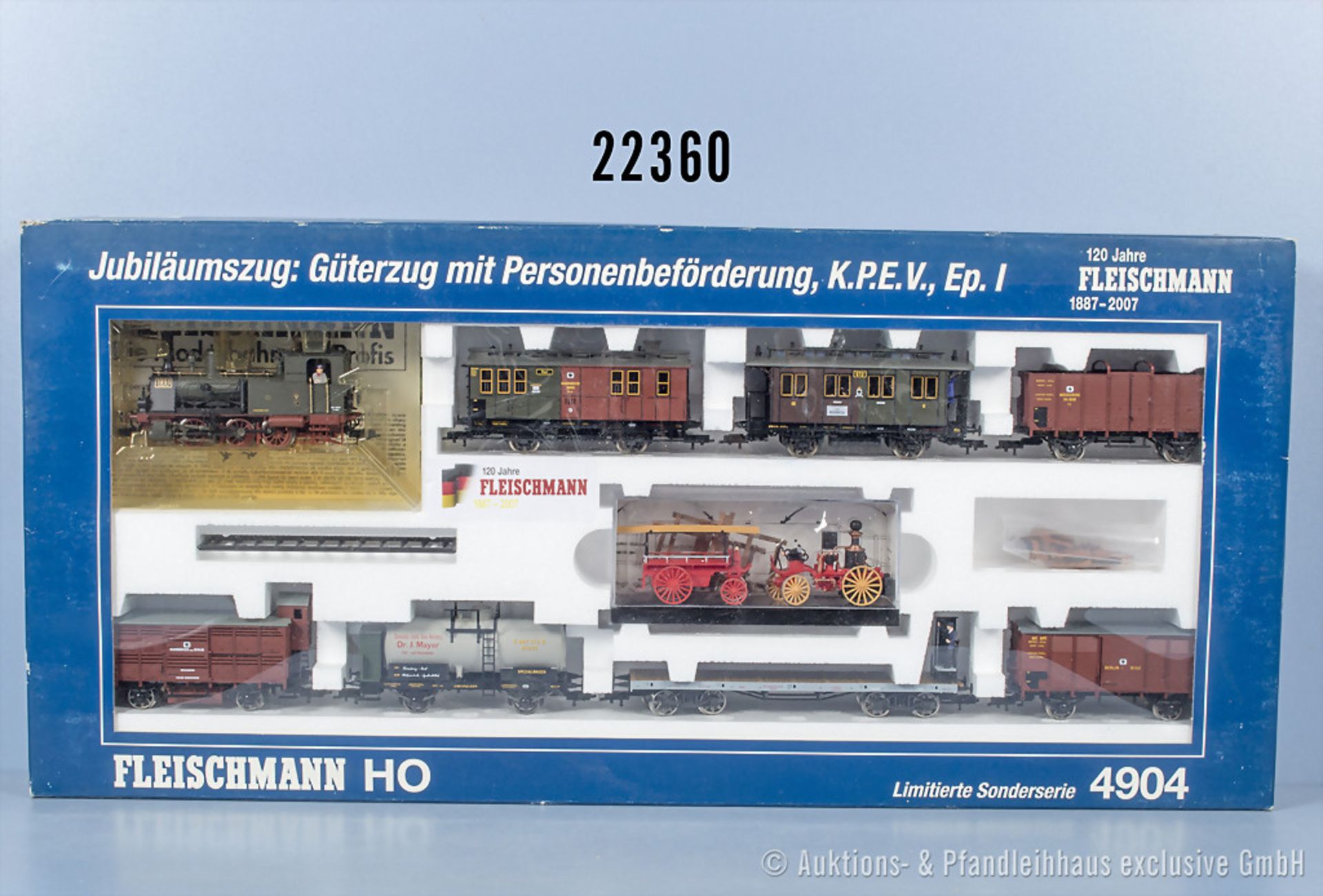 Fleischmann H0 4904 GmP Set der KPEV, dabei Tenderlok mit Digitalschnittstelle, BN 1851, ...