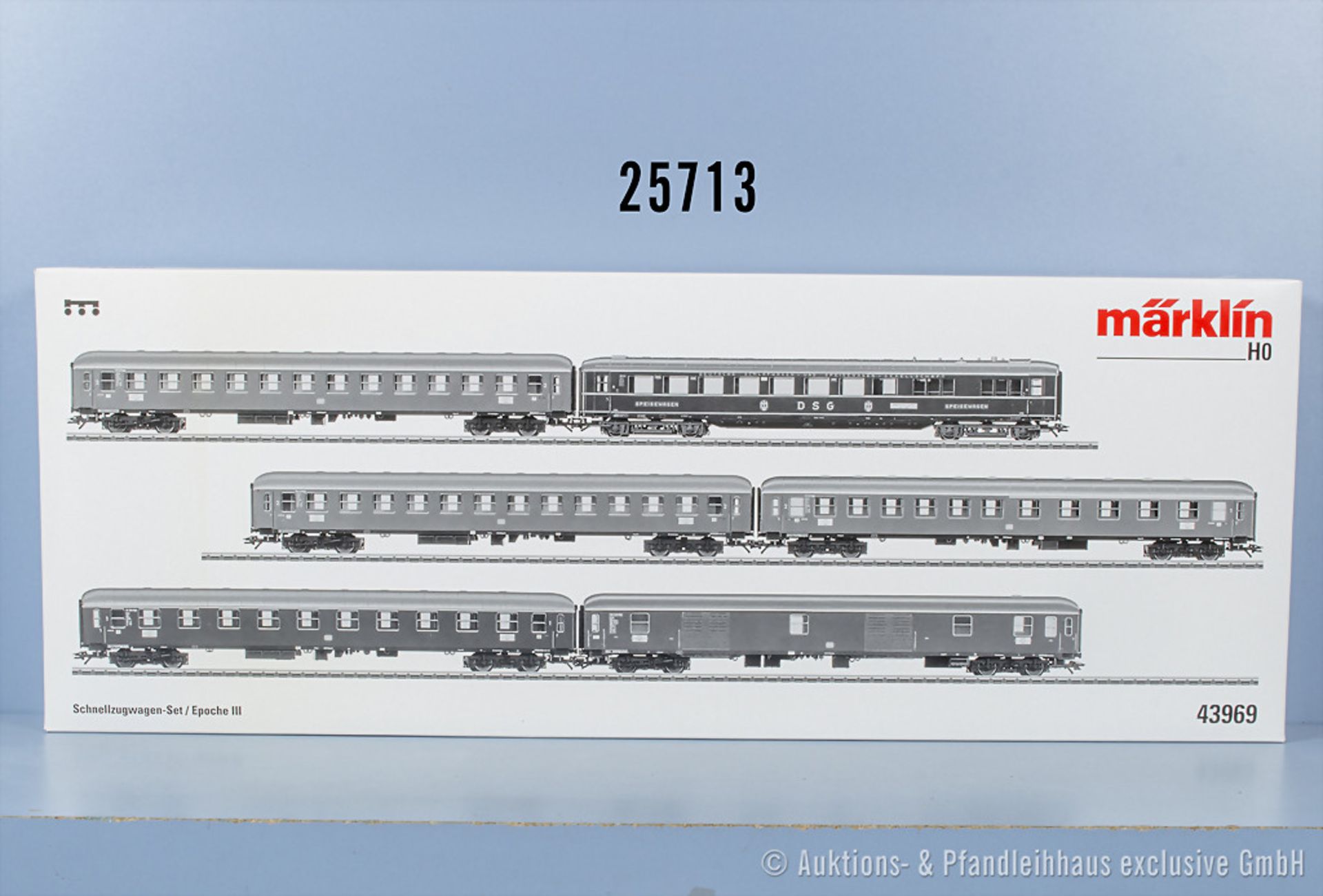 Märklin H0 43969 D-Zug-Set "D265 Basel-Hagen", Z 0-1, in ...