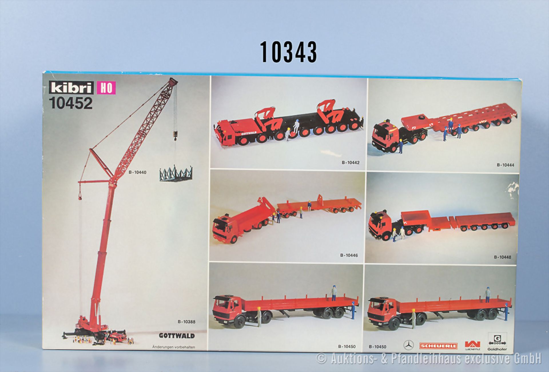 Kibri H0 Modellbausatz 10452 Gottwald Teleskopkran auf Reisen, auf Vollständigkeit nicht ...