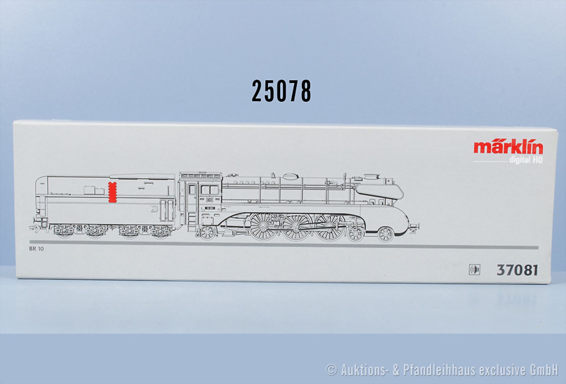 Märklin digital H0 37081 Schlepptenderlok der DB, BN 10 001 in blau, Z 0-1, in ...