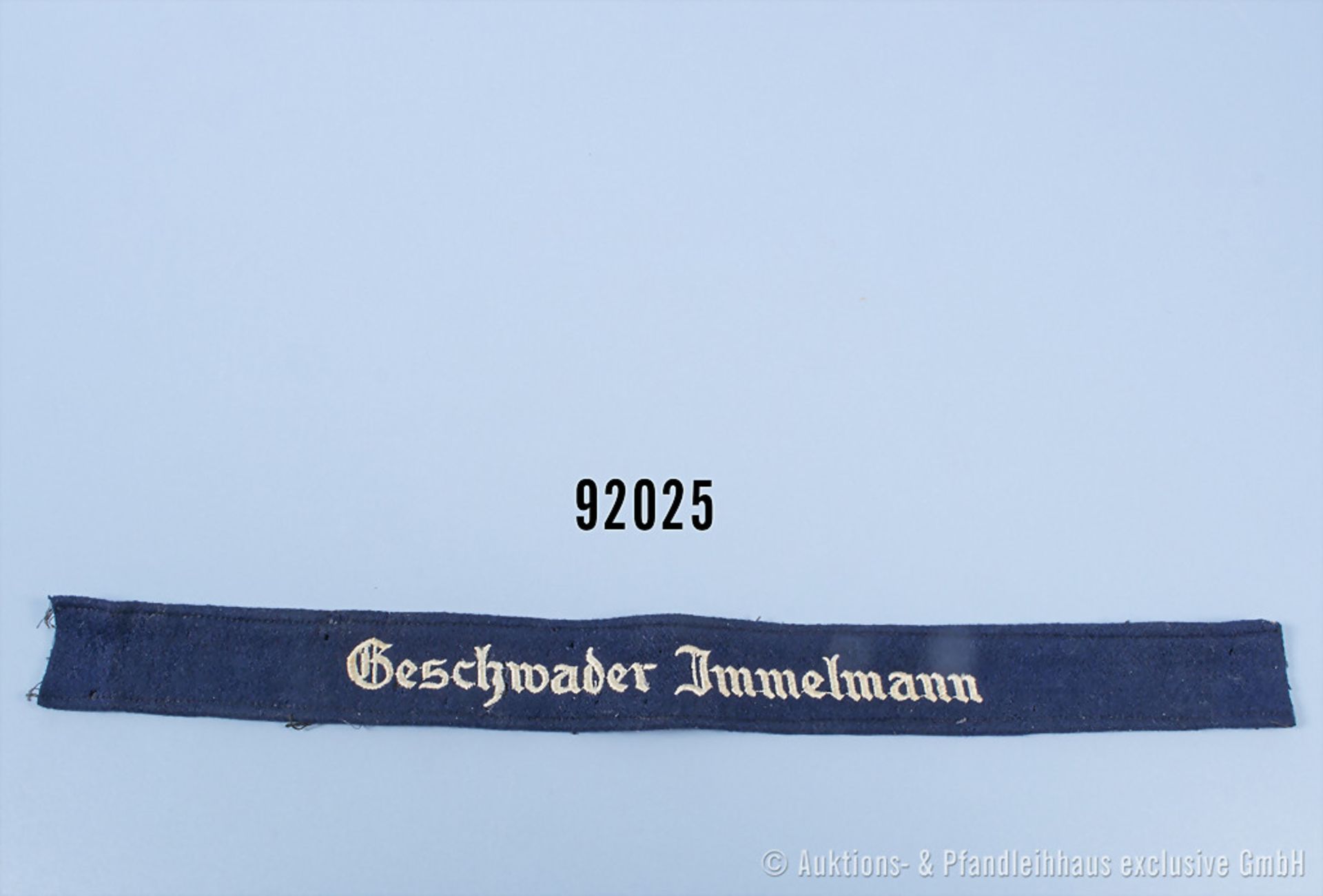 Ärmelband für Mannschaften "Geschwader Immelmann", L ca. 38 cm, guter Zustand mit ...