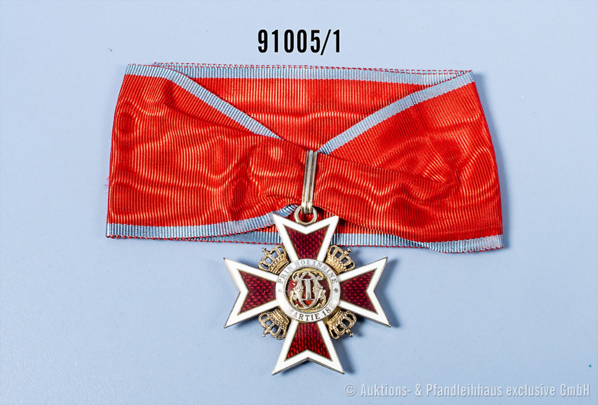 Rumänien Orden der Krone von Rumänien, Kommandeurkreuz am nicht konfektionierten ...