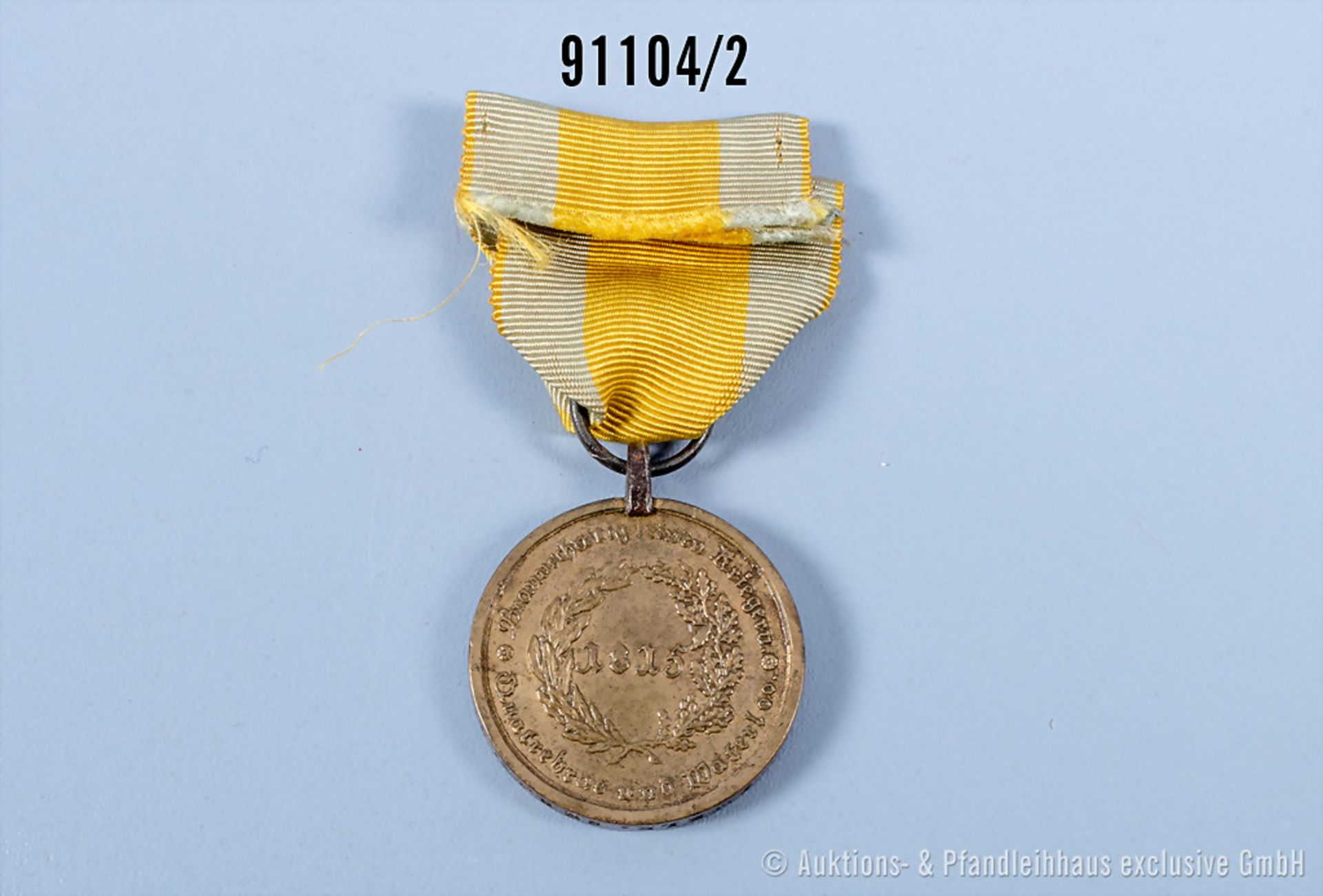 Braunschweig Waterloo-Medaille, 5. Prägevariante, Randinschrift "Friedr. Twele. Sergt. ... - Bild 2 aus 2