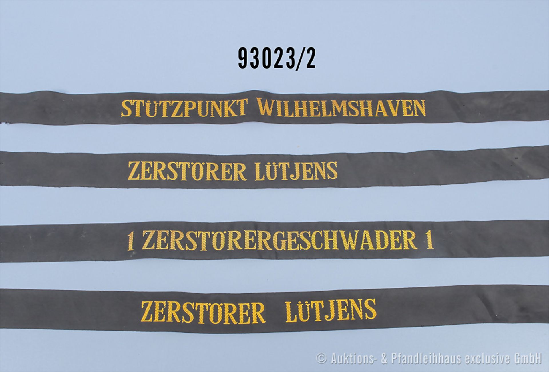 Konv. Tellermütze der Kriegsmarine, beschädigtes Schweißleder, Mützenband "1. A. ... - Bild 2 aus 2