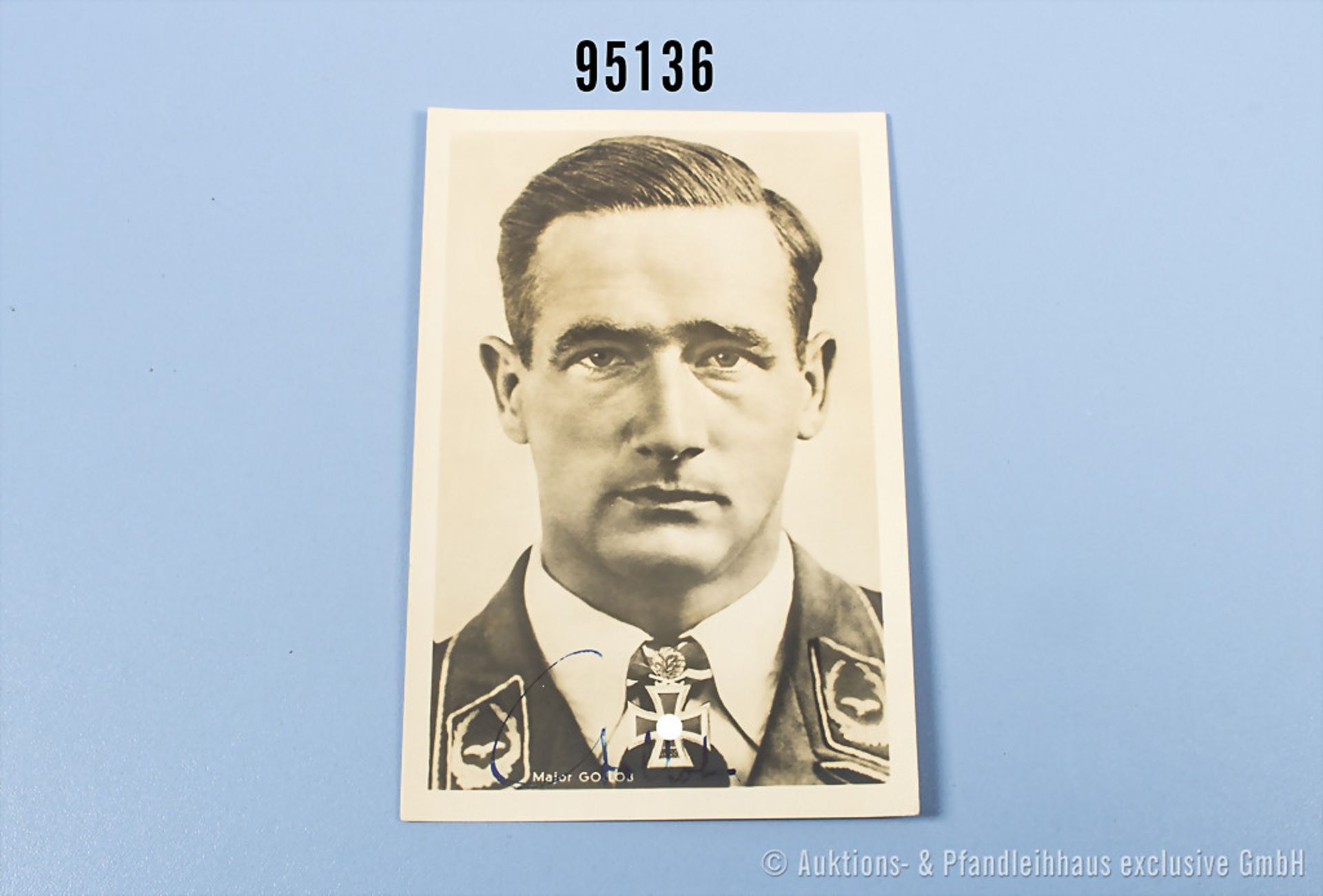 Ritterkreuzträgerpostkarte von Photo-Hoffmann, OU Major Gordon Gollob, als Feldpost ...