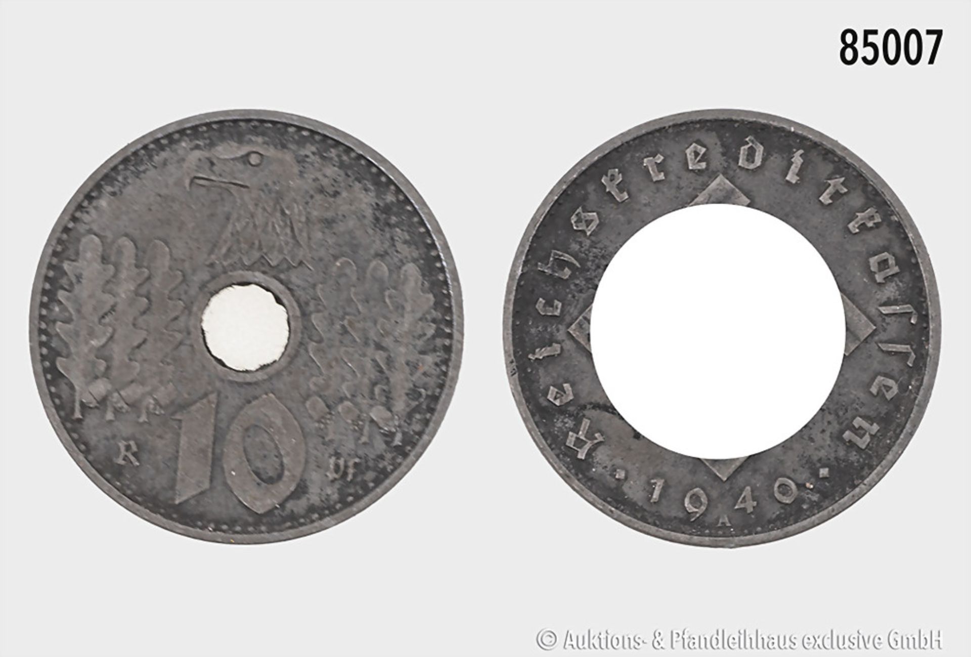 Drittes Reich, Reichskreditkassen, 10 Reichspfennig 1940 A, 3,34 g, 21 mm, Jaeger N619, ...
