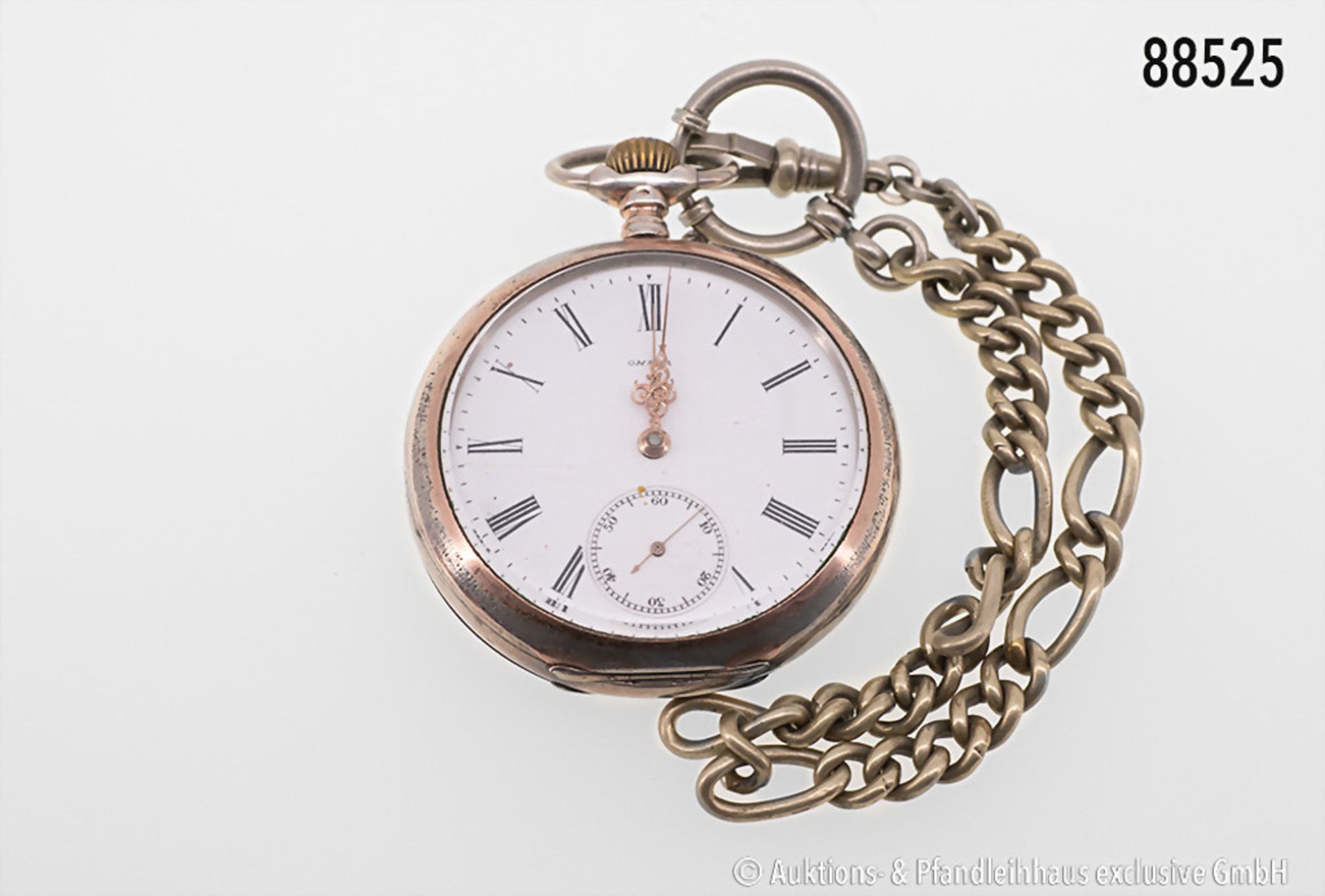 Taschenuhr, Omega, 3 Deckel 800 Silber, 1619283, D ca. 51 mm, 92,6 g, auf Funktion nicht ...