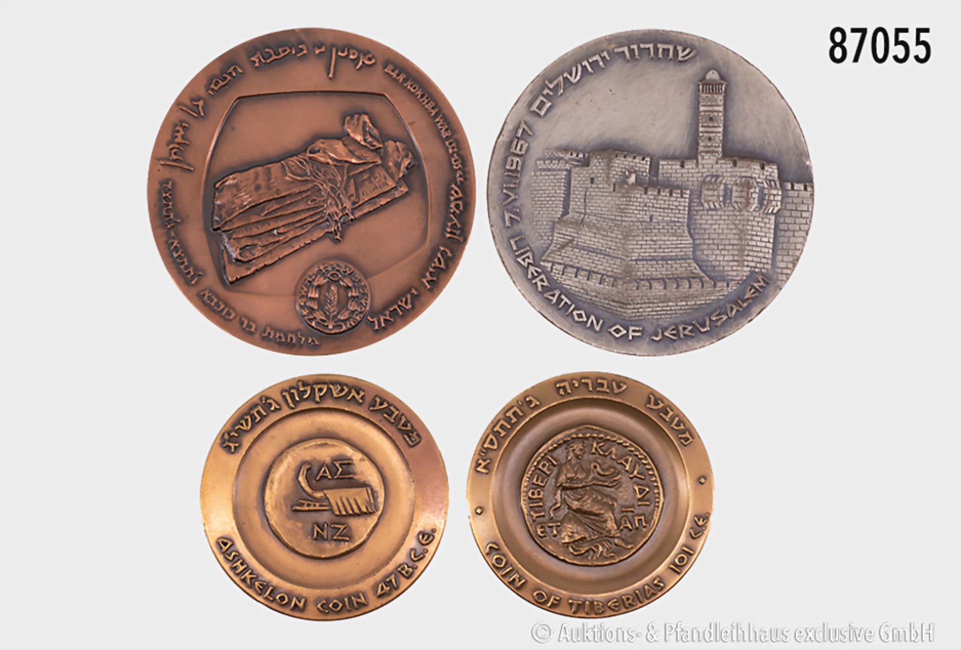 Israel, Konv. 7 Medaillen zu landesgeschichtlichen Themen, dabei Ashkelon, Expedition zu ... - Bild 4 aus 4