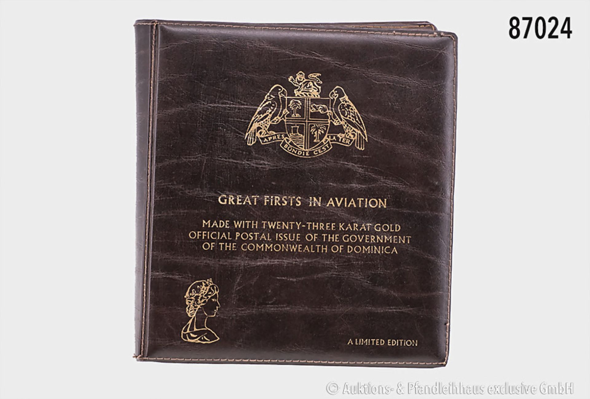 Sammelmappe "Great Firsts in Aviation", Commonwealth of Dominica, darin ca. 30 x mit 23 ... - Bild 2 aus 2