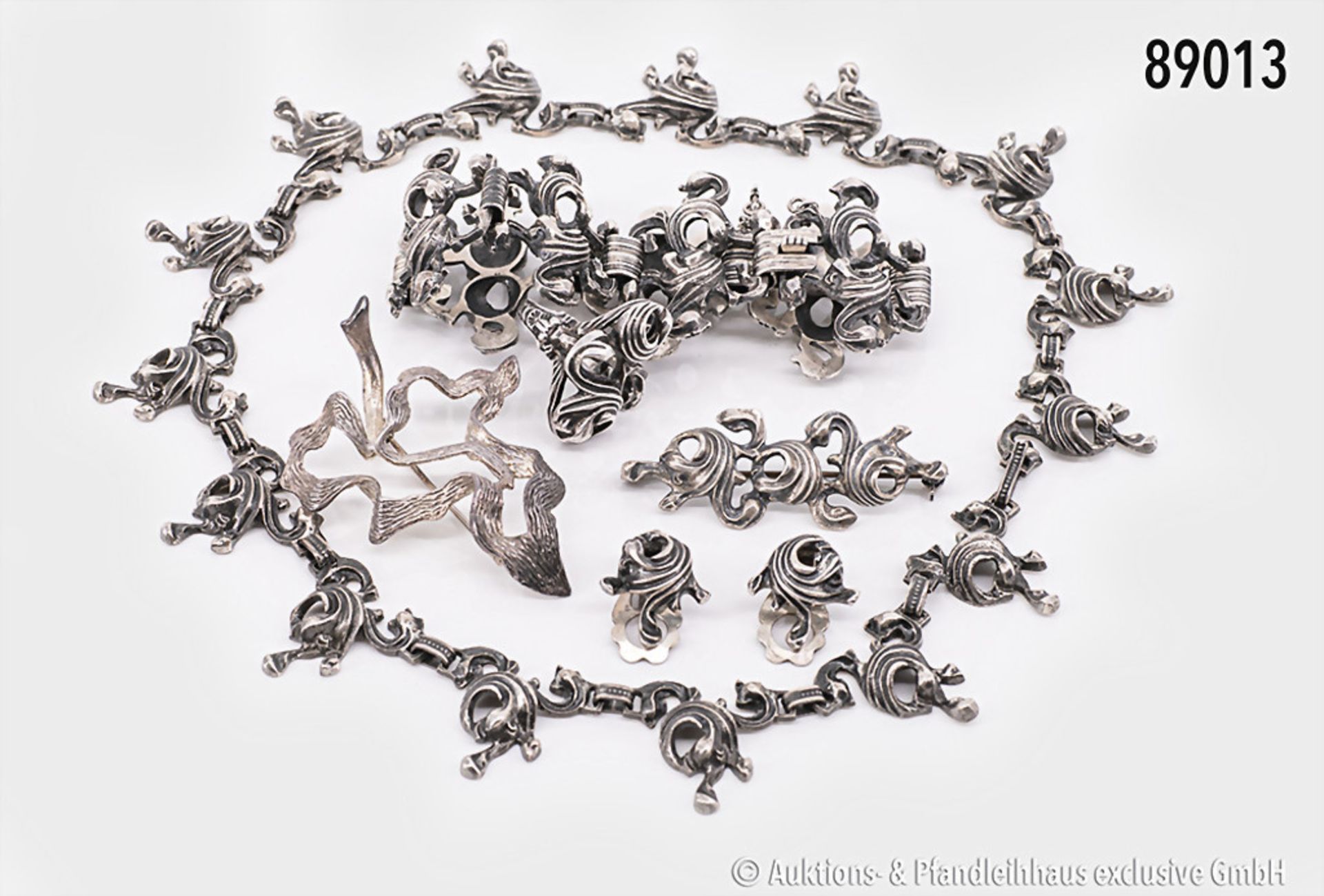 Trachtenschmuck-Set, 835er und 925er Silber, ca. 1930er Jahre, bestehend aus 1 Ring, ...