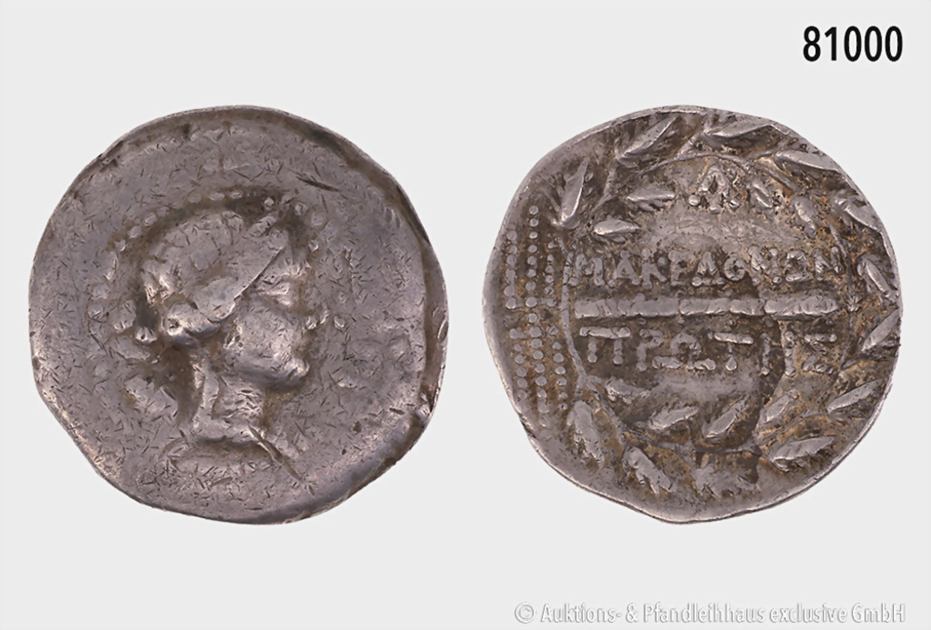 Makedonien (als römische Provinz) Tetradrachme, ca. 158-150 v. Chr., 16,73 g, 34 mm, SNG ...