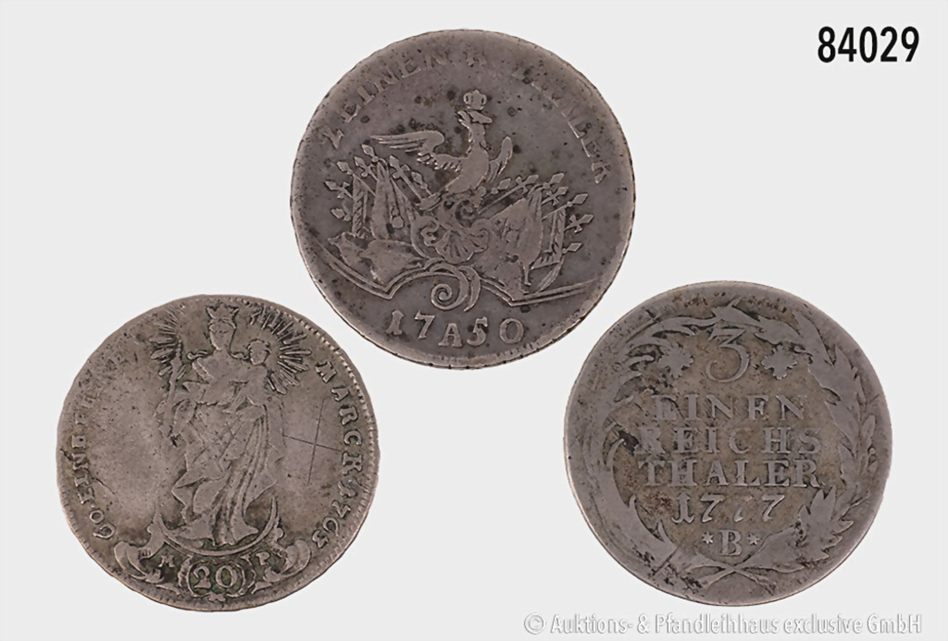 Konv. Brandenburg-Preußen, 1/3 Reichstaler 1777 B, Olding 90, 1/2 Taler 1750 A, Olding ... - Bild 2 aus 2