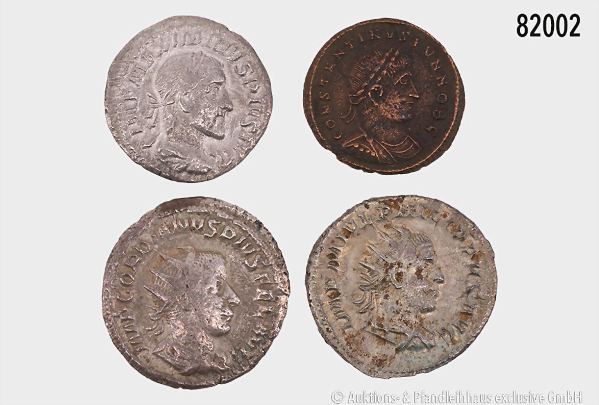 Konv. Denar des Maximinus Thrax (235-238), Antoninian des Gordian III. (238-244) und des ...