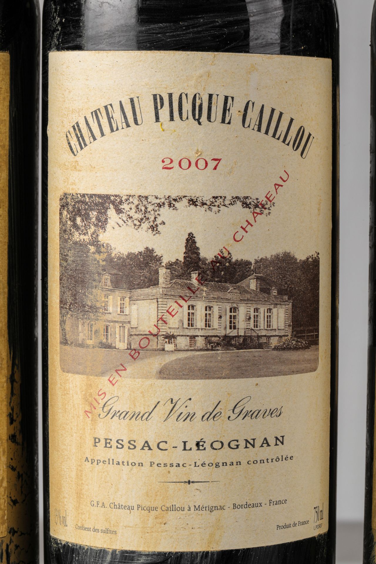 CHÂTEAU PICQUE CAILLOU. 2007. 10 bouteilles. Grand vin de Graves. Pessac Léognan - Bild 2 aus 3