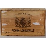 CHÂTEAU PICHON LONGUEVILLE BARON. 2010. 12 bouteilles. Pauillac.Grand cru classé. 1er grand vin.