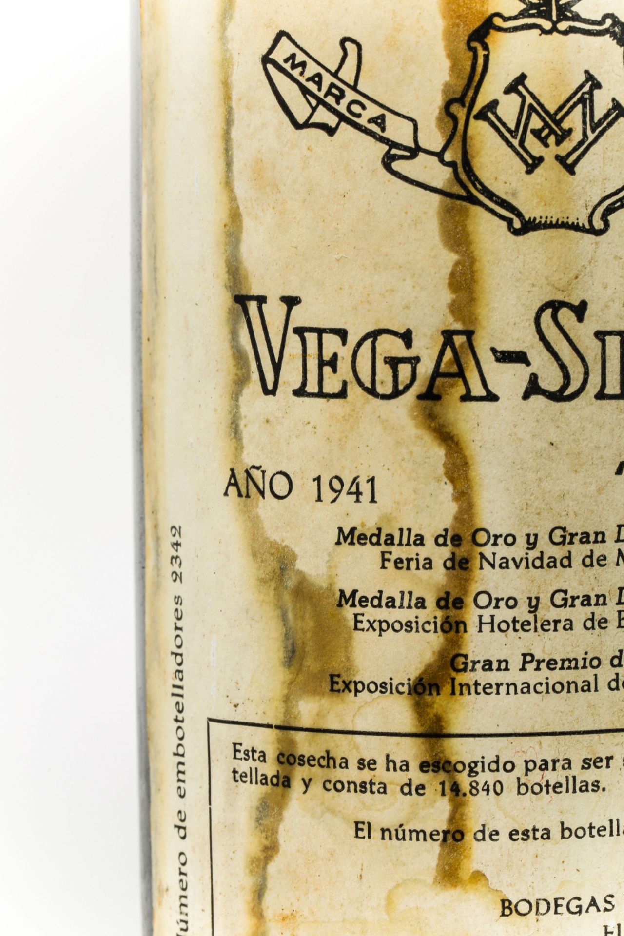 VEGA SICILIO UNICO Ribeira del Duero Bouteille N°14417 sur production de 14 840 bouteilles 1941 - Image 3 of 4