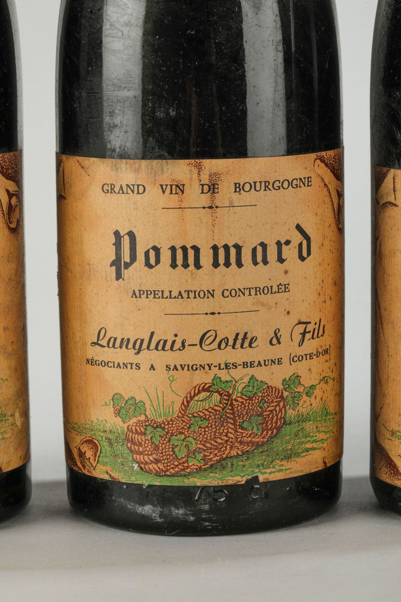 DOMAINE LANGLAIS COTTE ET FILS 1959Négociants à Savigny les Beaune 3 bouteilles une CORTON 1959 - Image 3 of 5