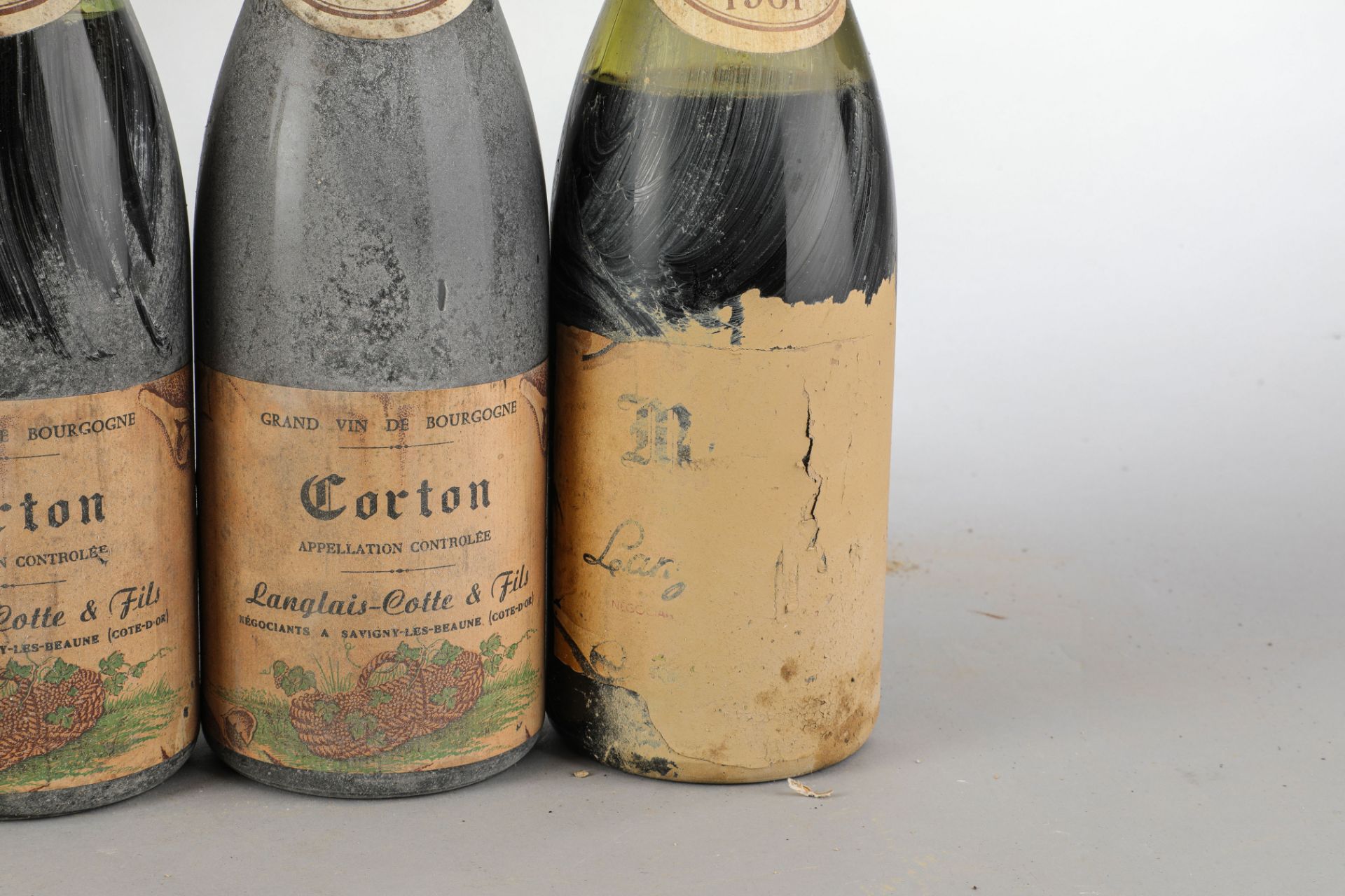 6 bouteilles 1961 Langlois Cotte 4 bouteilles de CORTON 2 bouteilles MERCUREY - Image 8 of 8