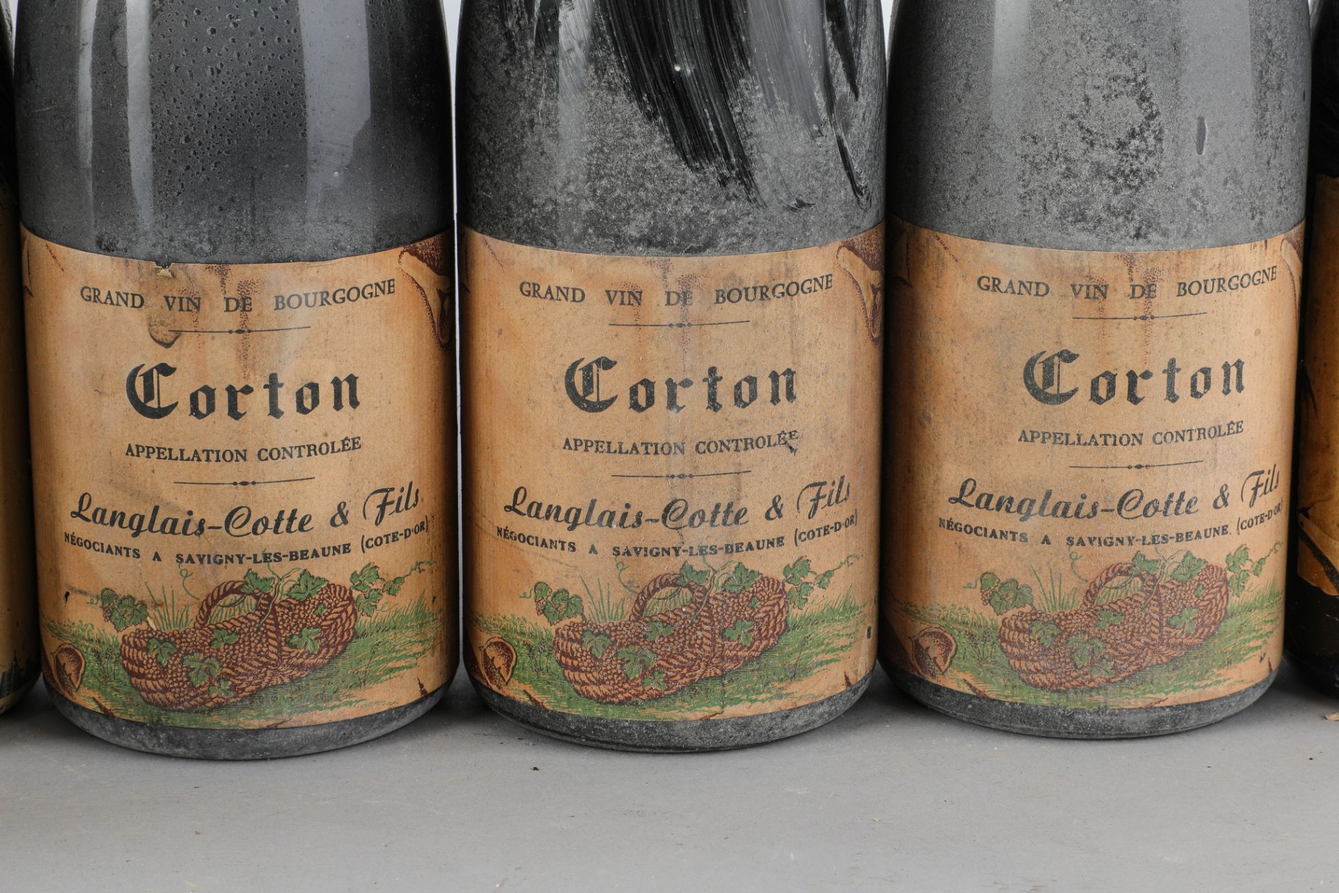 6 bouteilles 1961 Langlois Cotte 4 bouteilles de CORTON 2 bouteilles MERCUREY - Image 5 of 8