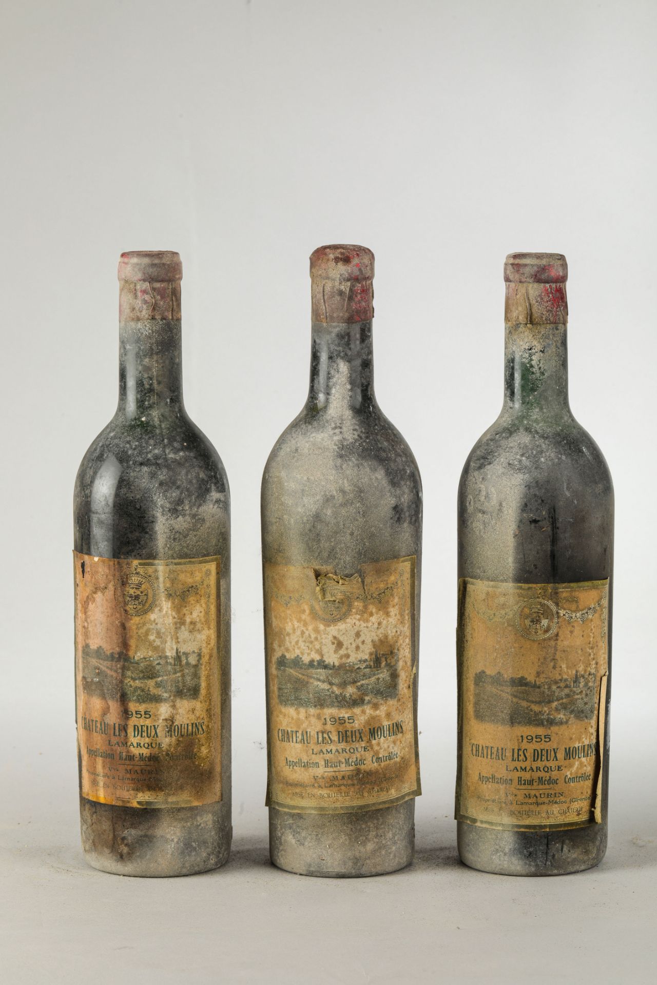 CHÂTEAU LES DEUX MOULINS 1955 3 bouteilles Haut Médoc - Image 2 of 2