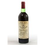 VEGA SICILIO UNICO Ribeira del Duero Bouteille N°47255 sur production de 66 500 bouteilles 1972