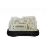 Composition d’une basse cour animé de trois oies Hetian Jade blanc Chine Dynastie Qing 13 cm x 7,5cm