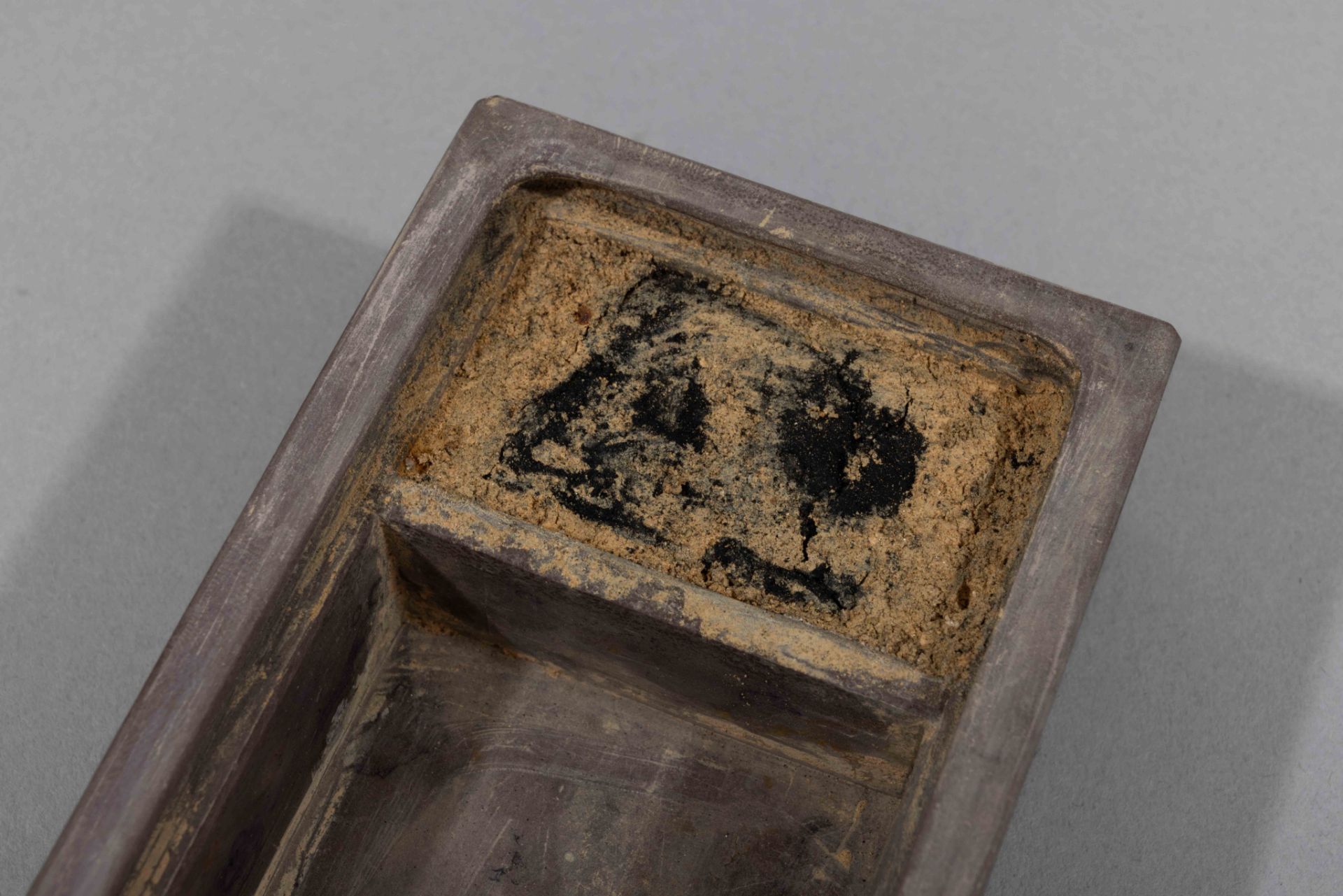 Objet de lettré, pierre à encre quadrangulaire à couvercle Chine Dynastie Song 960 à 1279 4,5 cm x - Bild 6 aus 7