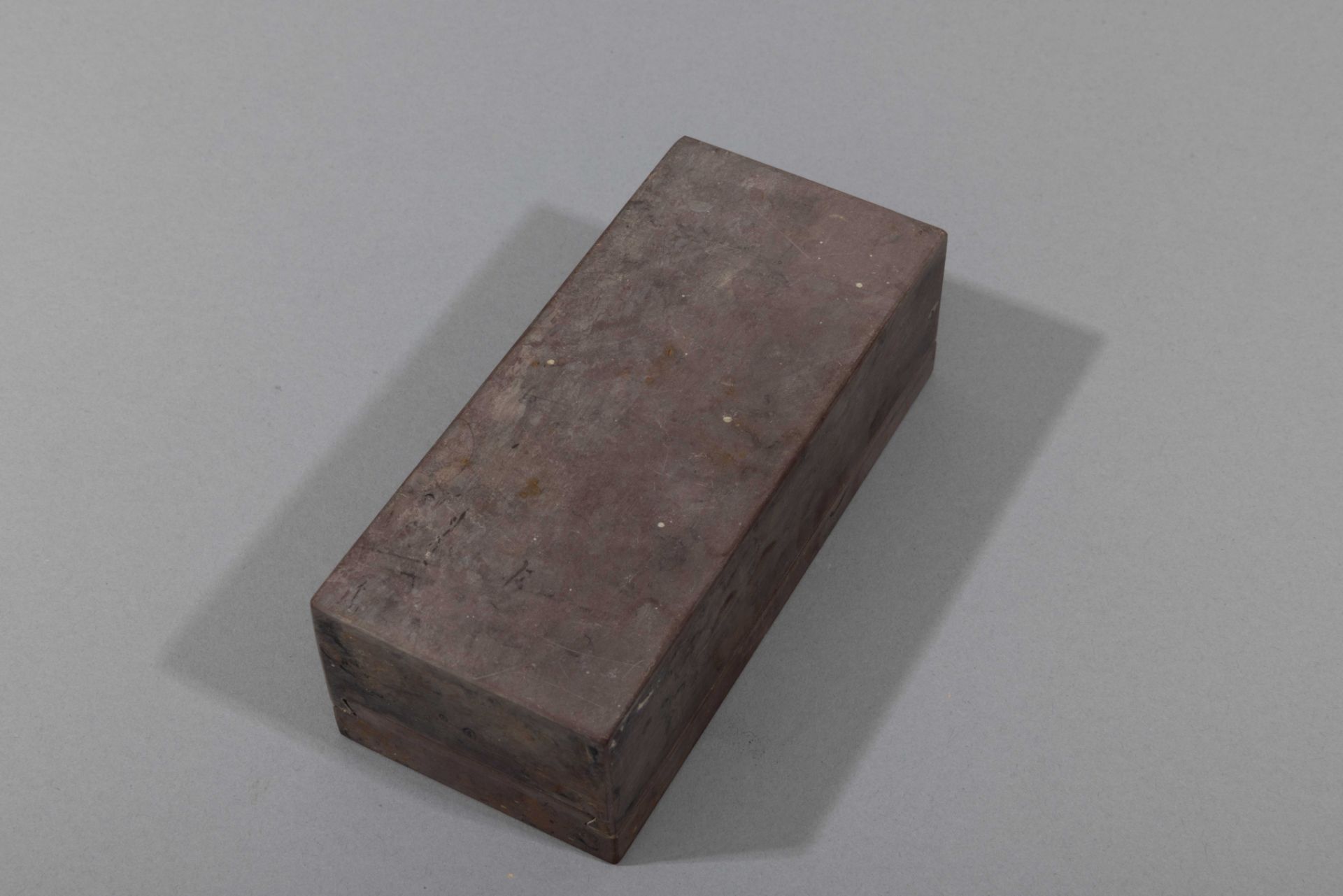 Objet de lettré, pierre à encre quadrangulaire à couvercle Chine Dynastie Song 960 à 1279 4,5 cm x - Bild 3 aus 7