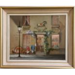 Deborah Jones H. Troop Dolls Hospital Oil on canvas Frame size 18 ¼ ”x 15” high