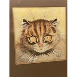 Louis Wain Portrait- Wide Eyed Cat