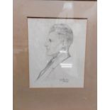 A Pencil Sketch of Ben Carty - signed John Farley 1926 Framed and mounted, Frame size 24” high by 18