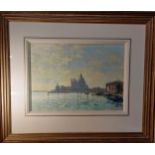 James Longueville Salute from St Marks VENICE, Pastel, Nice Frame and mount Frame size 21” high by