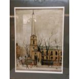 L.S Lowry (1887-1976) -St Luke's Church, London -signed lower right L.S Lowry numbered 342/850 and