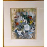 Merkl Campbell Lillies Watercolour Framed glazed and mounted Frame size 18 ” x 16” wide