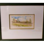 Wirral Parkland Watercolour -framed birthday card Framed glazed and mounted Frame size 12 ” x