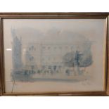 Sir Hugh Casson - Royal Academy of Arts Burlington House - signed print - 343/550, Frame 11 ½ high