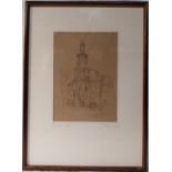 After James Abbot McNeill Whistler facsimile of the well known lithograph of St Annes Soho in