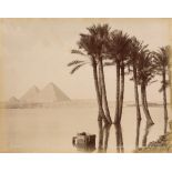 George & Constantine Zangaki (act. 1860 - 1890) - Inondation du Nil aux pyramides, 1870s/1890s