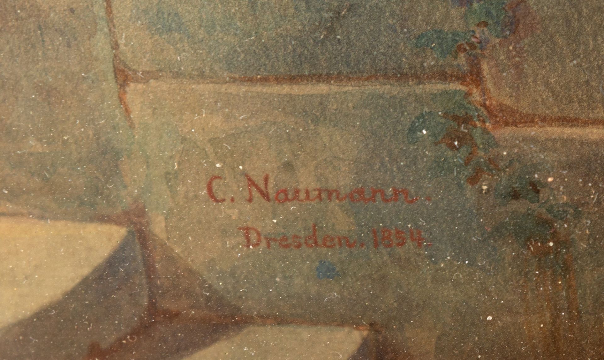 Carl Friedrich Naumann (Dresda 1813-1859) - Concert en plein air; and Galant scene en plein air (en - Bild 4 aus 6